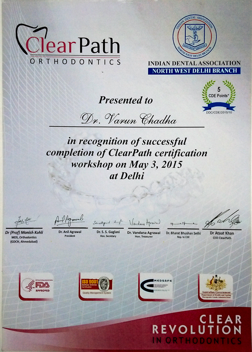 Certification in Clear Path Orthodontics